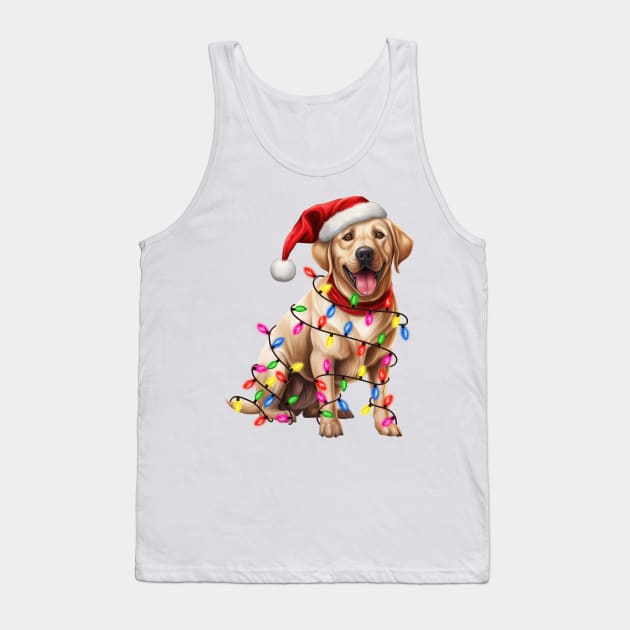 Christmas Labrador Retriever Tank Top by Chromatic Fusion Studio